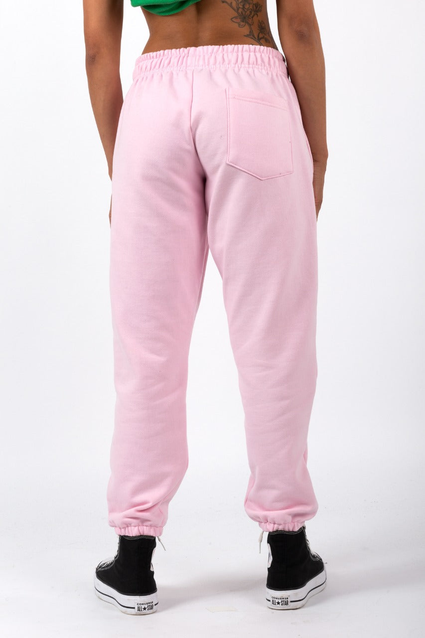 Calça Moletom Overcome Flowers Rosa