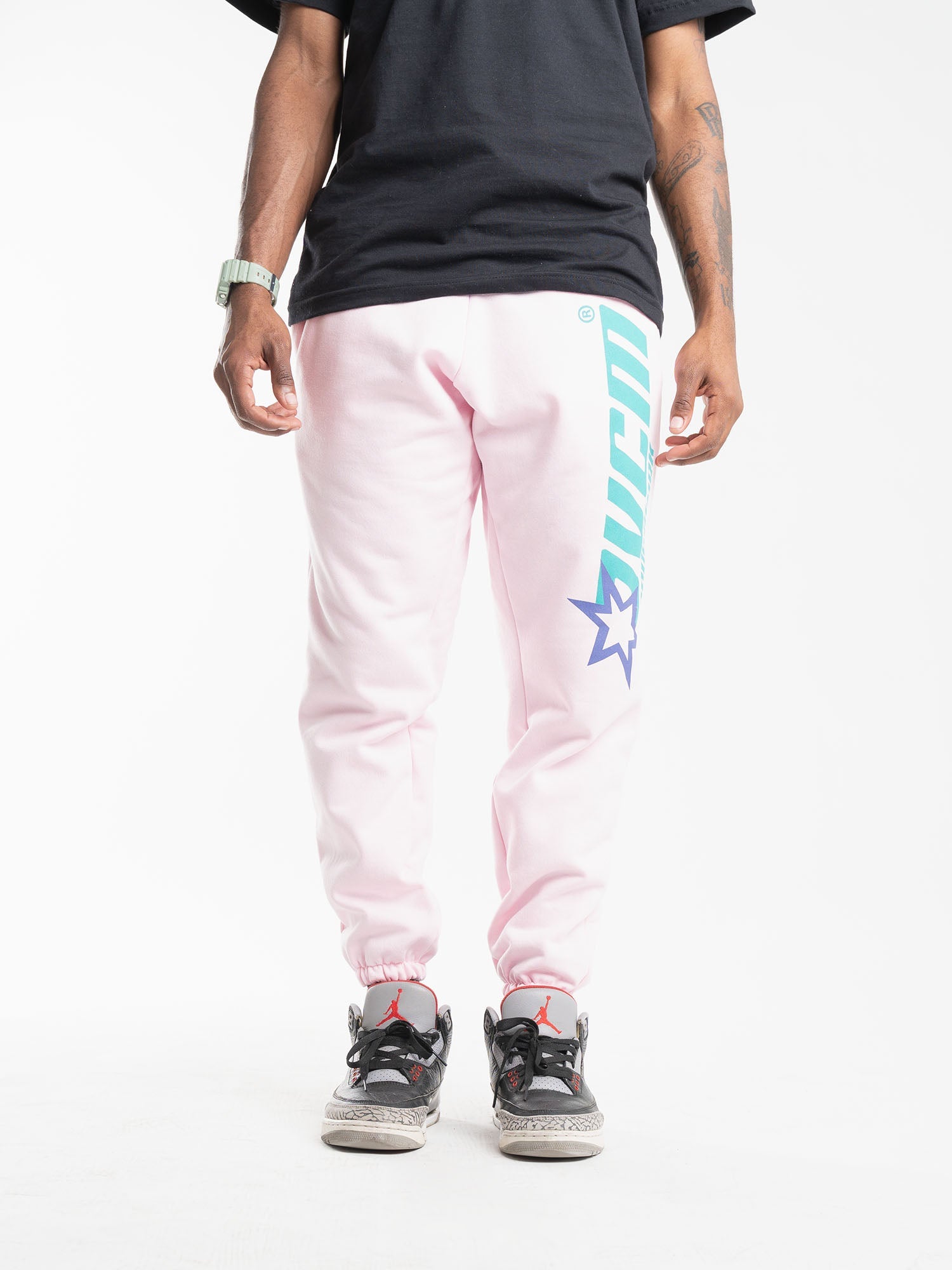 Calça Moletom Overcome Cosmic Rosa