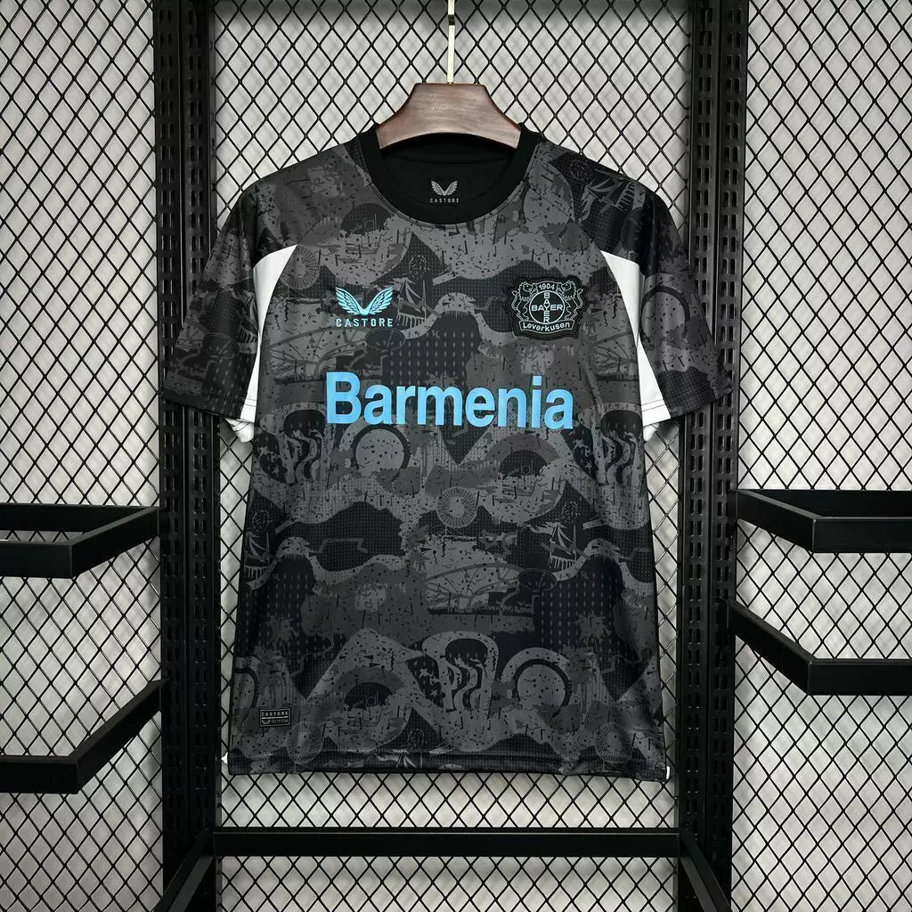 Camisa Bayer Leverkusen II 24/25 - Cinza e preto