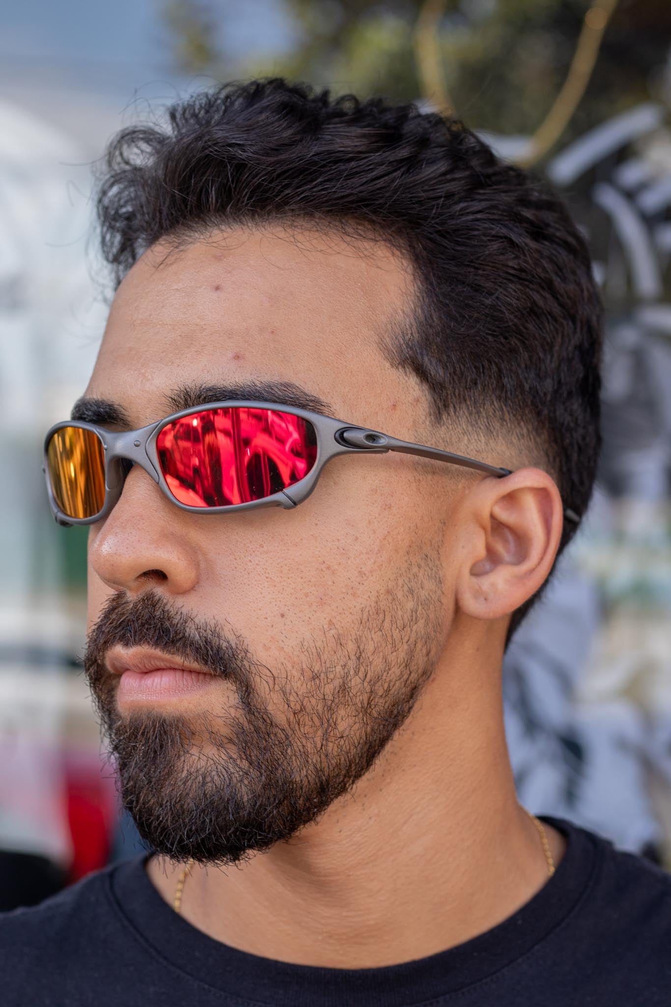 ÓCULOS DE SOL JULIET X METAL LENTE VERMELHO DARK RUBY