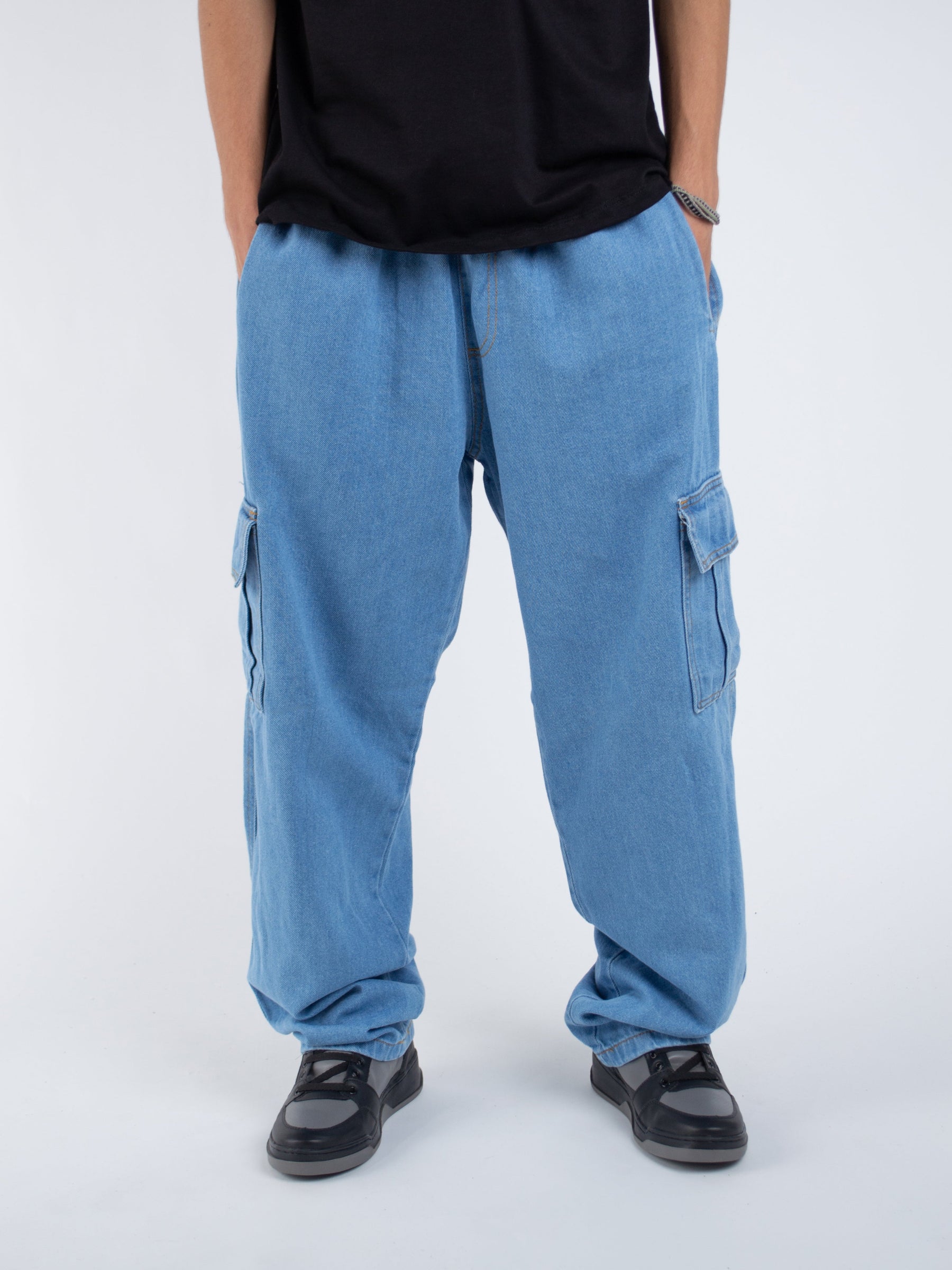 Calça Jeans Cargo Overcome Basic Azul