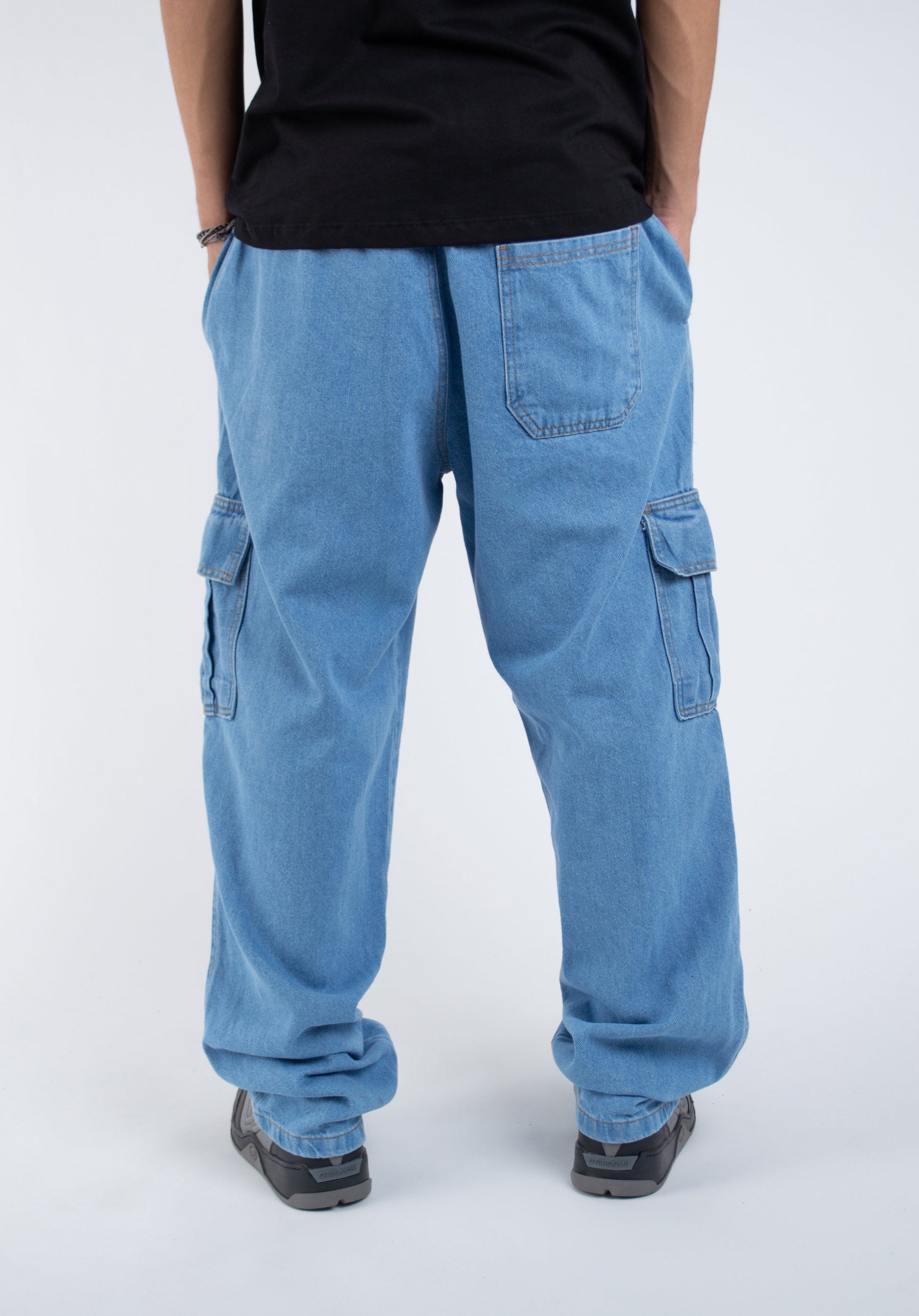 Calça Jeans Cargo Overcome Basic Azul