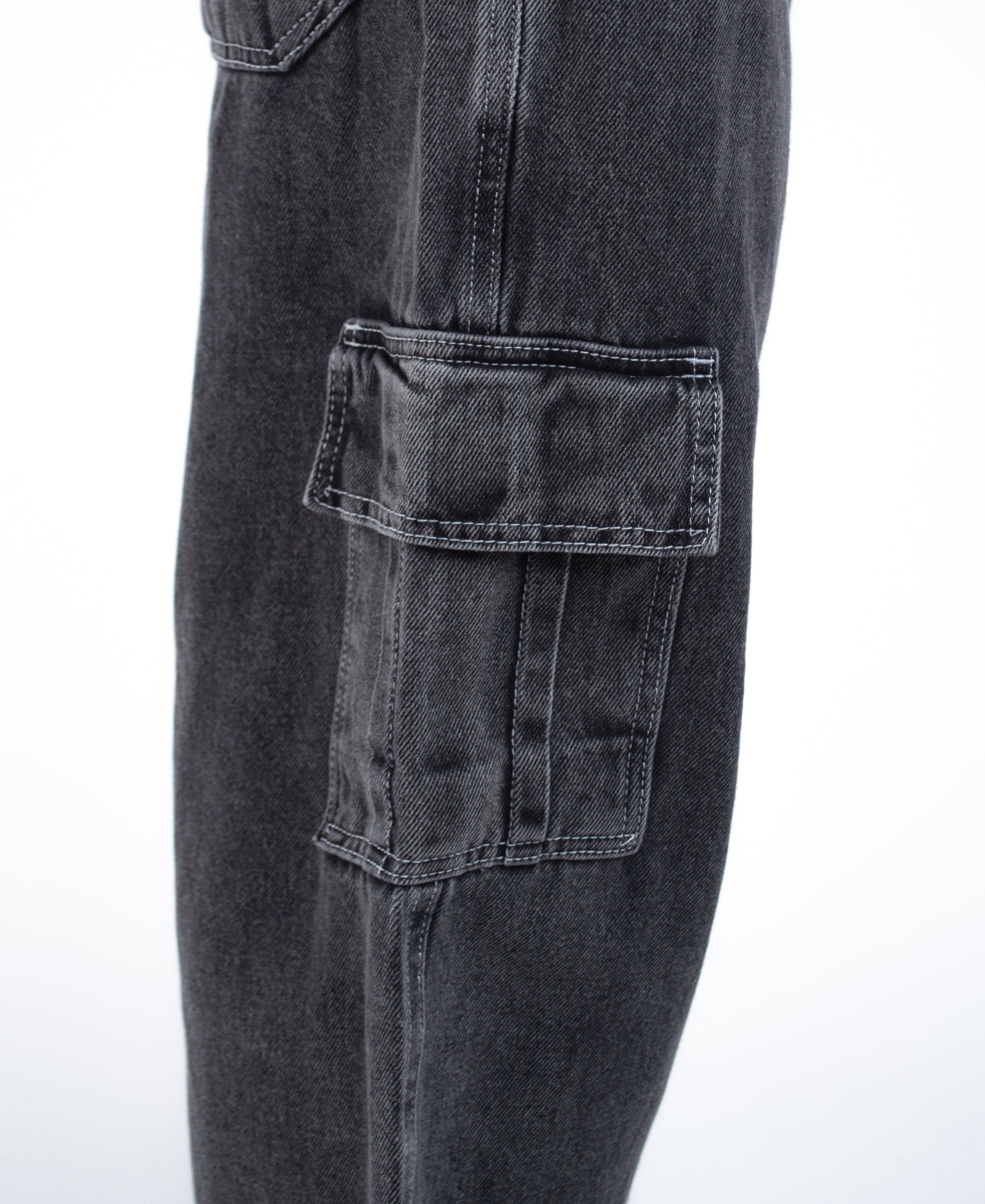 Calça Jeans Cargo Overcome Basic Black
