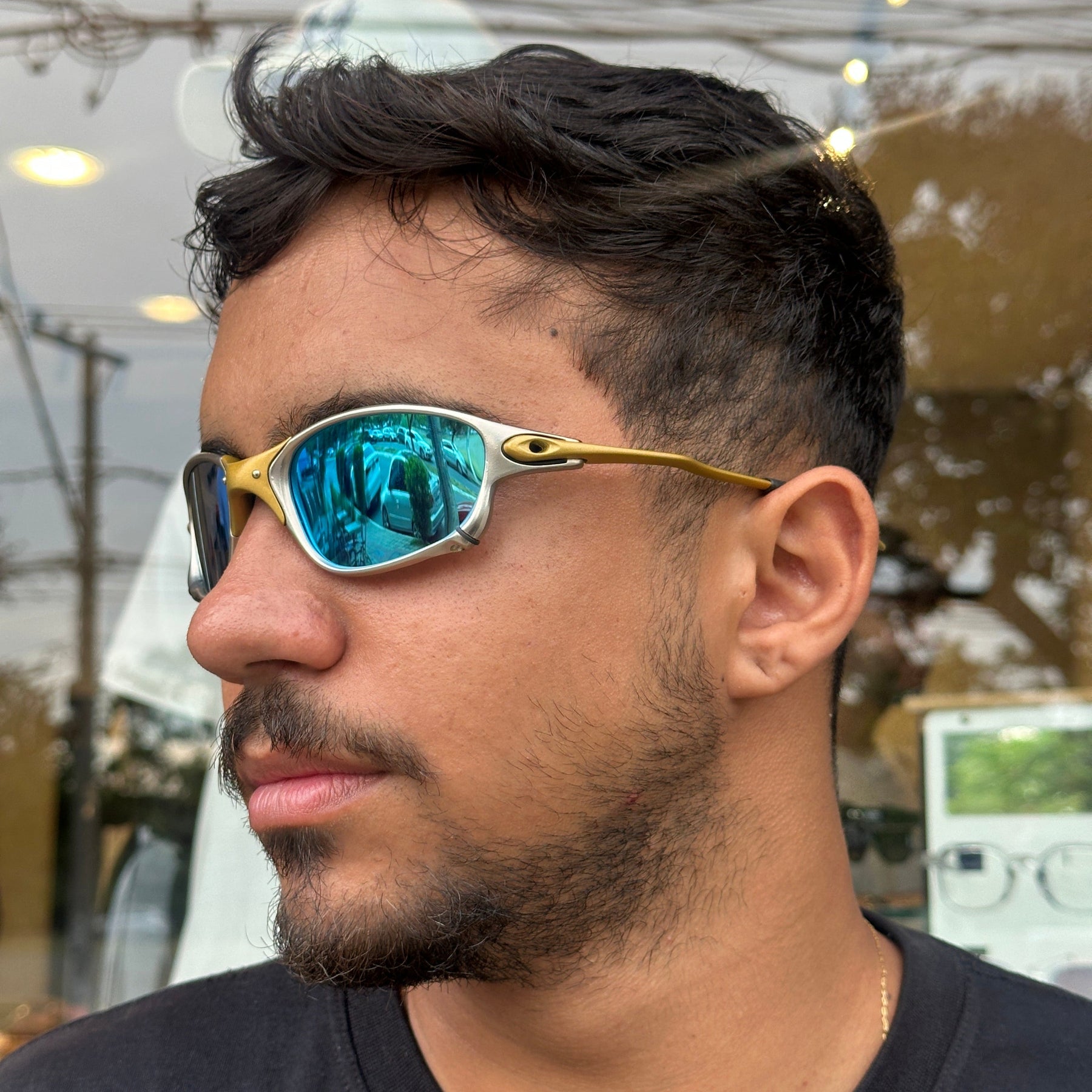 ÓCULOS DE SOL DOUBLE X 24K LENTE AZUL ICE THUG