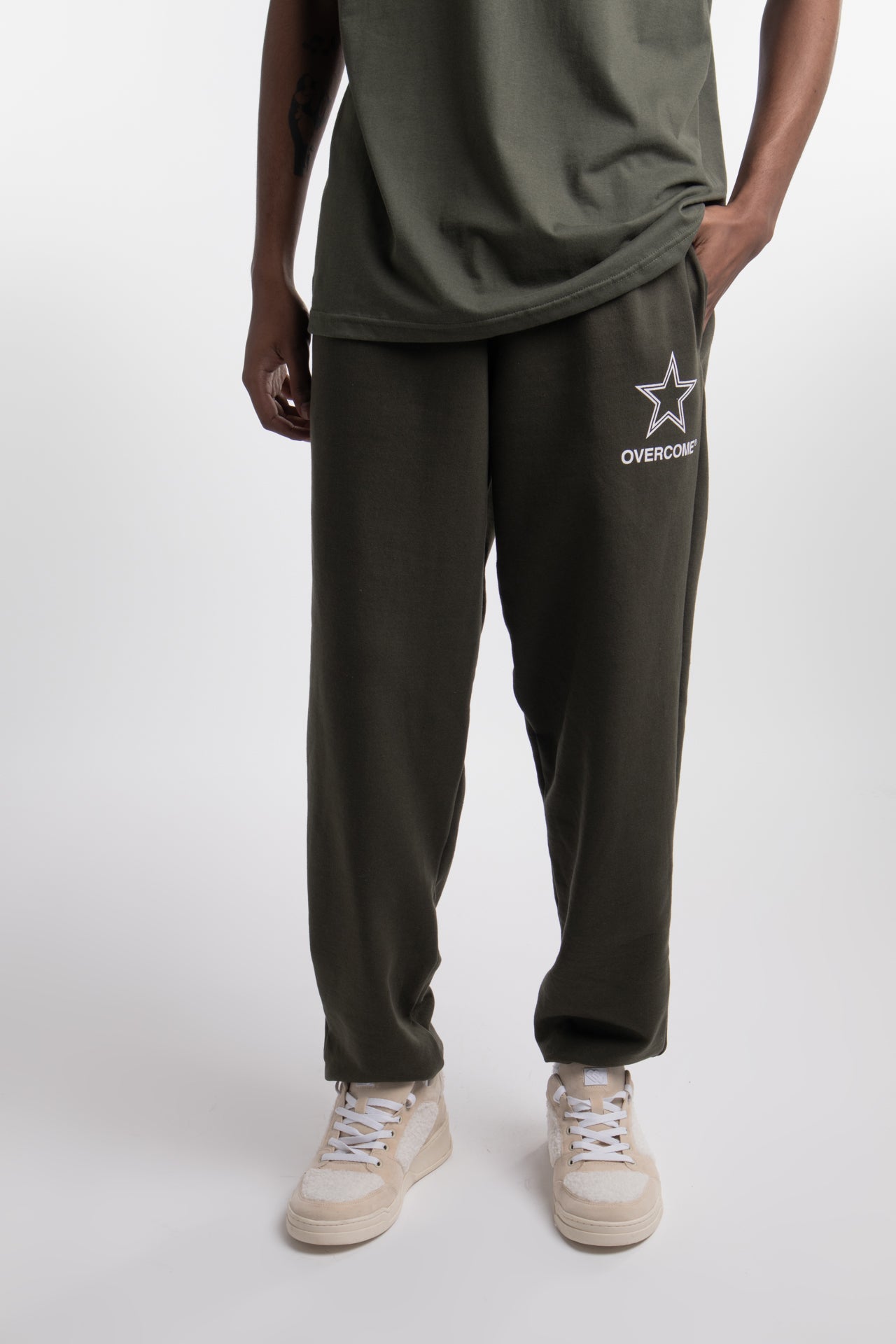 Calça Moletom Overcome Big Star Verde Militar