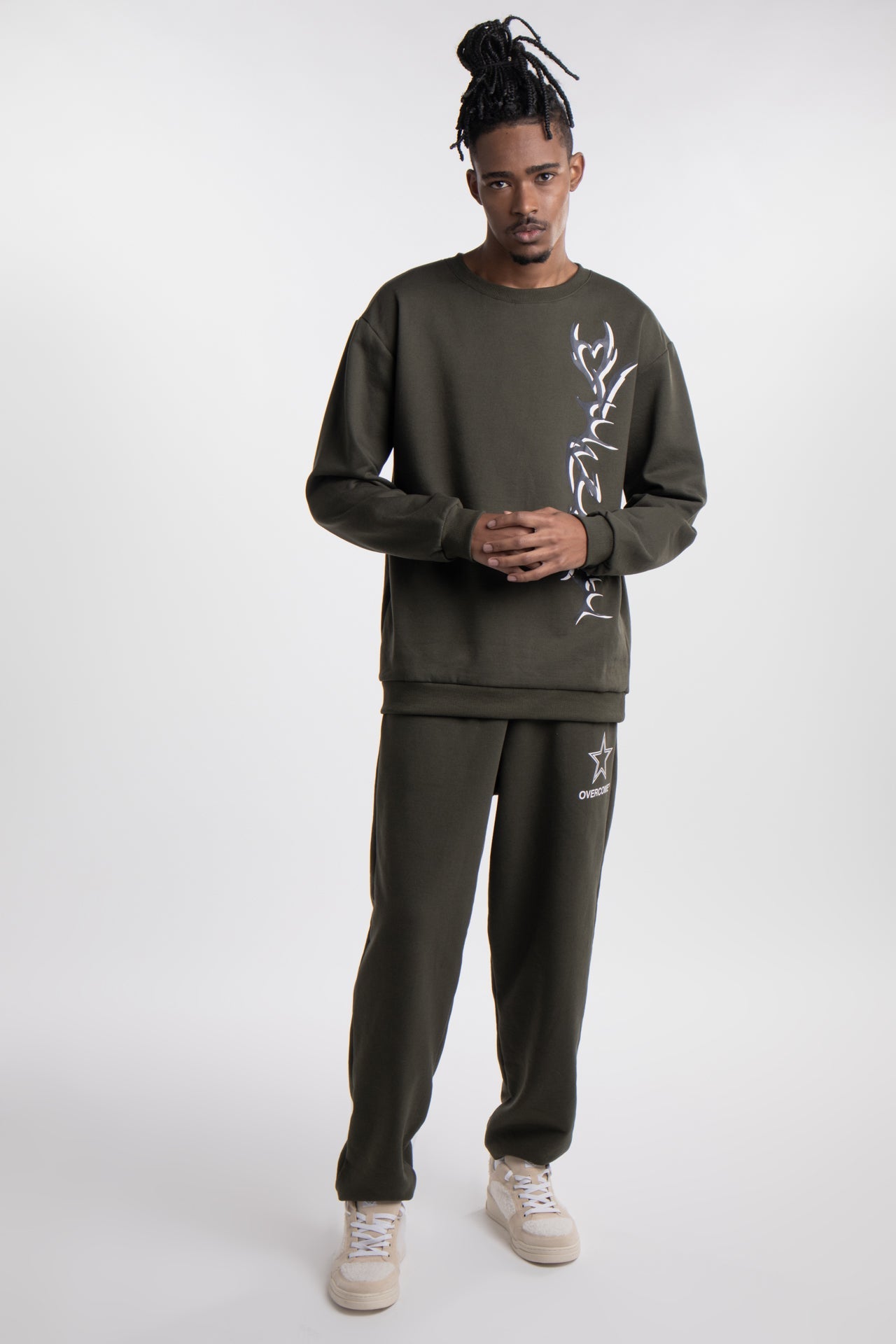 Calça Moletom Overcome Big Star Verde Militar