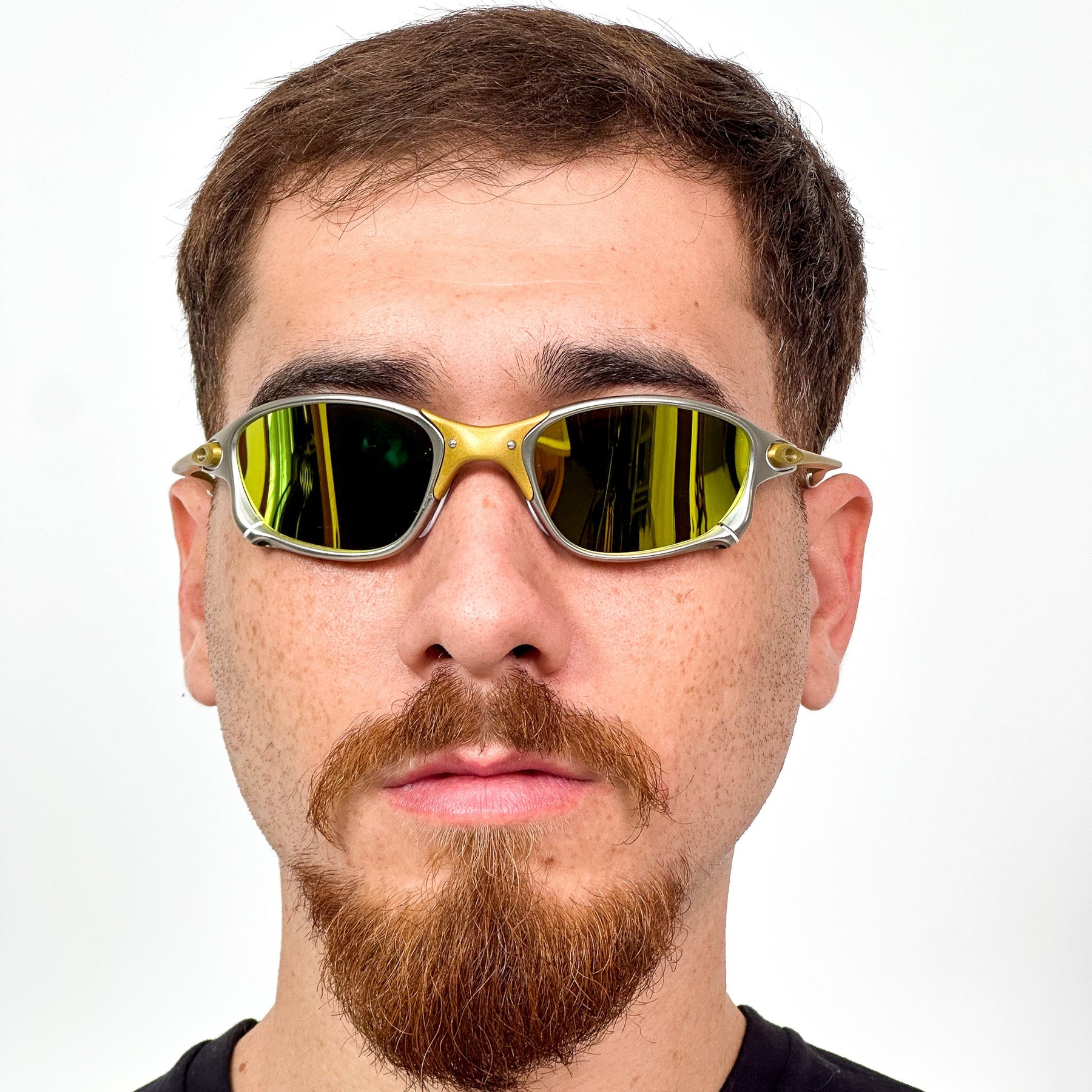 ÓCULOS DE SOL DOUBLE X 24K GOLD BORRACHA BRANCA