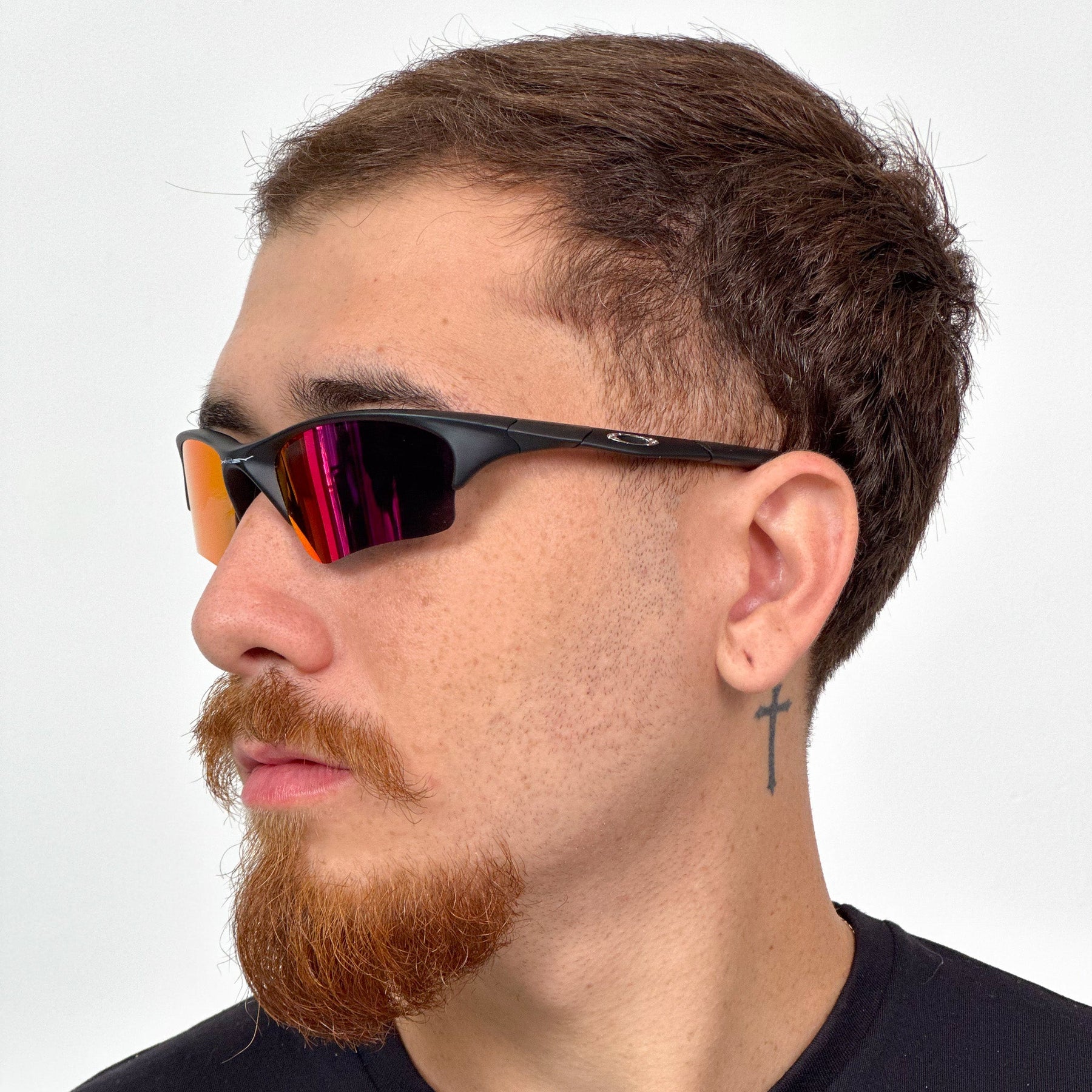 ÓCULOS DE SOL HALF JACKET PRETO LENTE TANZANITE