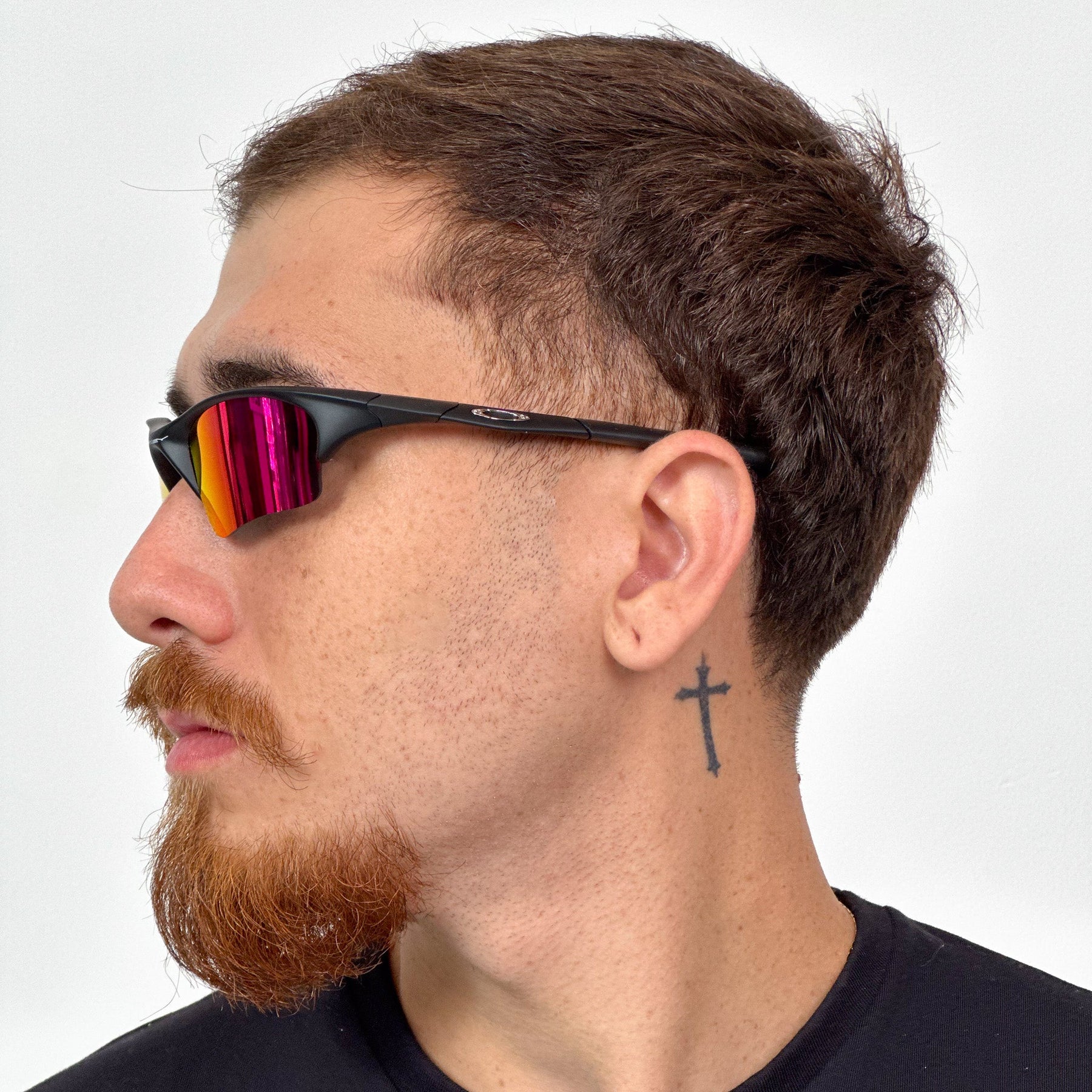 ÓCULOS DE SOL HALF JACKET PRETO LENTE LIQUID METAL