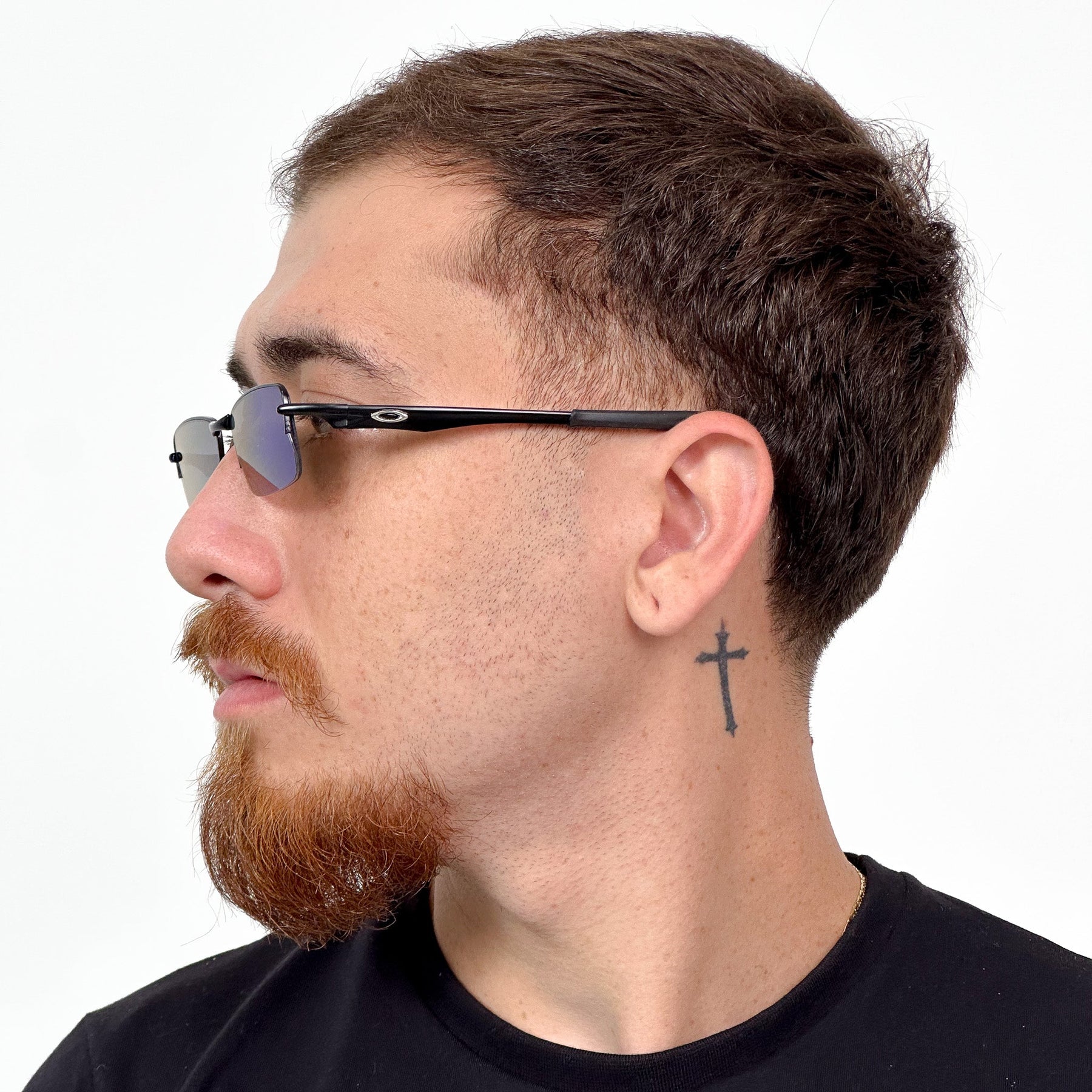 ÓCULOS DE SOL LUPA DO VILÃO PRETO LENTE VERMELHO RUBY