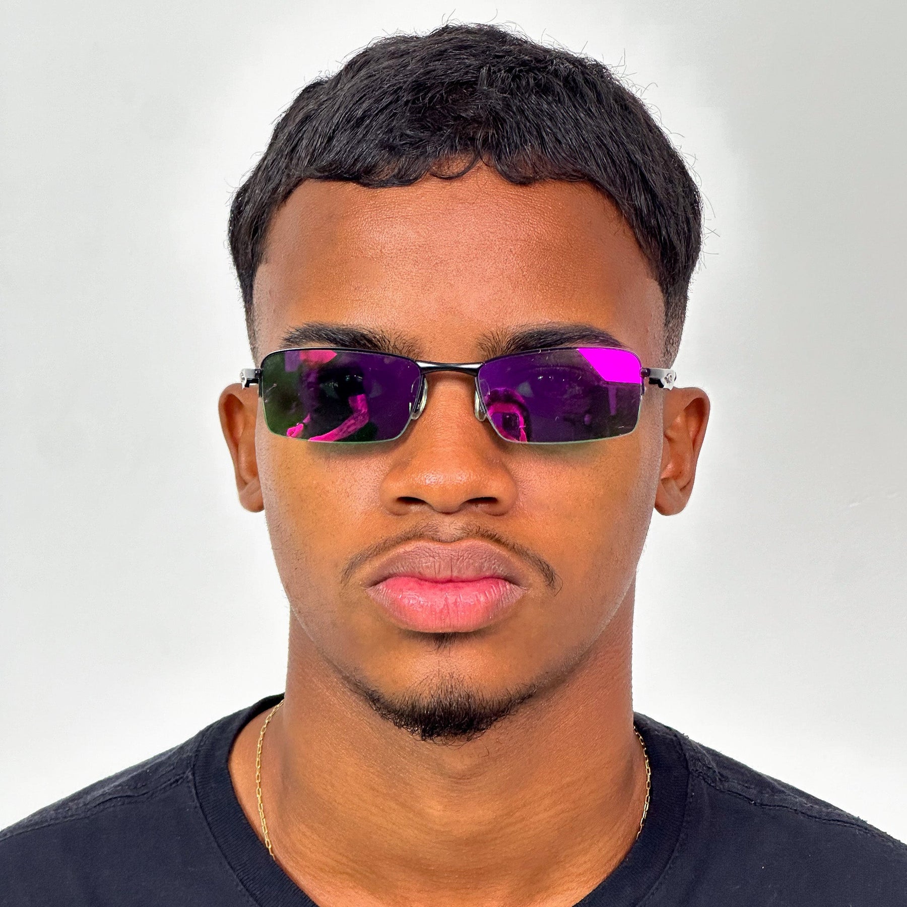 ÓCULOS DE SOL LUPA DO VILÃO PRETO LENTE LIQUID METAL