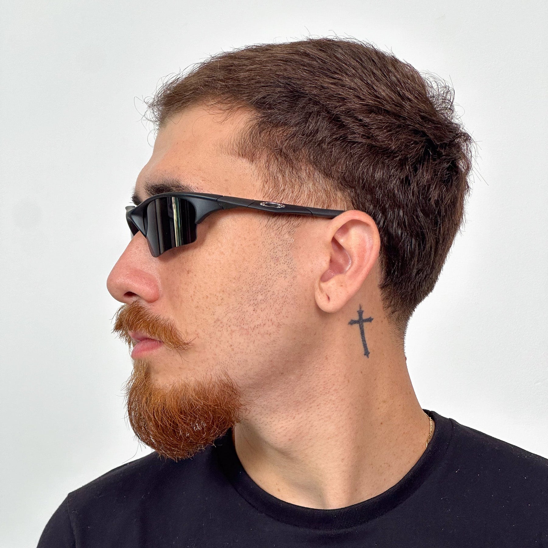 ÓCULOS DE SOL HALF JACKET PRETO LENTE TANZANITE