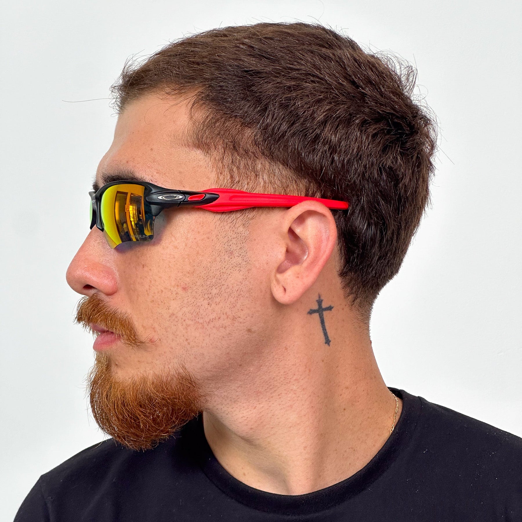 ÓCULOS DE SOL FLAK 2.0 PRETO LENTE RUBY BORRACHA VERMELHA