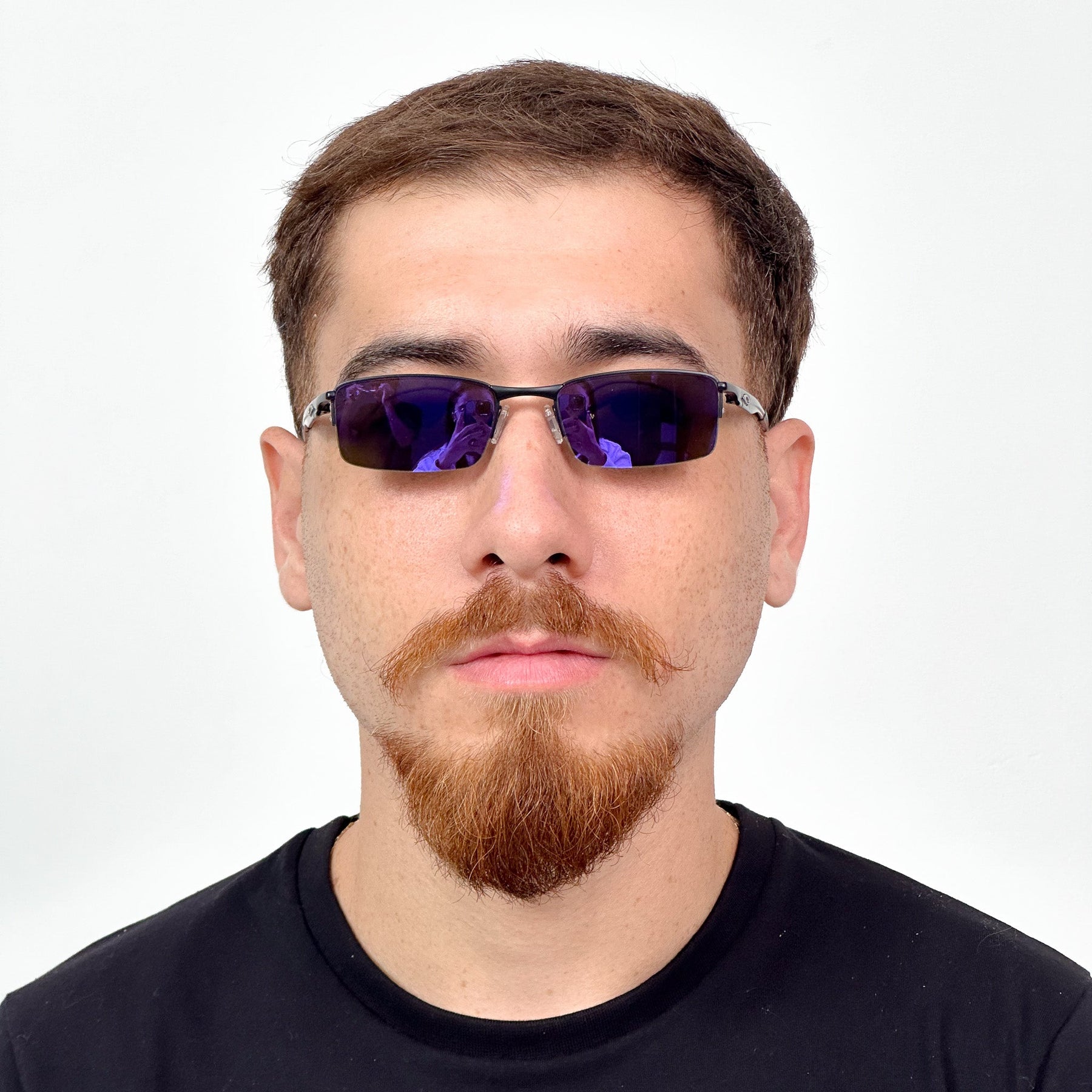 ÓCULOS DE SOL LUPA DO VILÃO PRETO LENTE AZUL ICE THUG