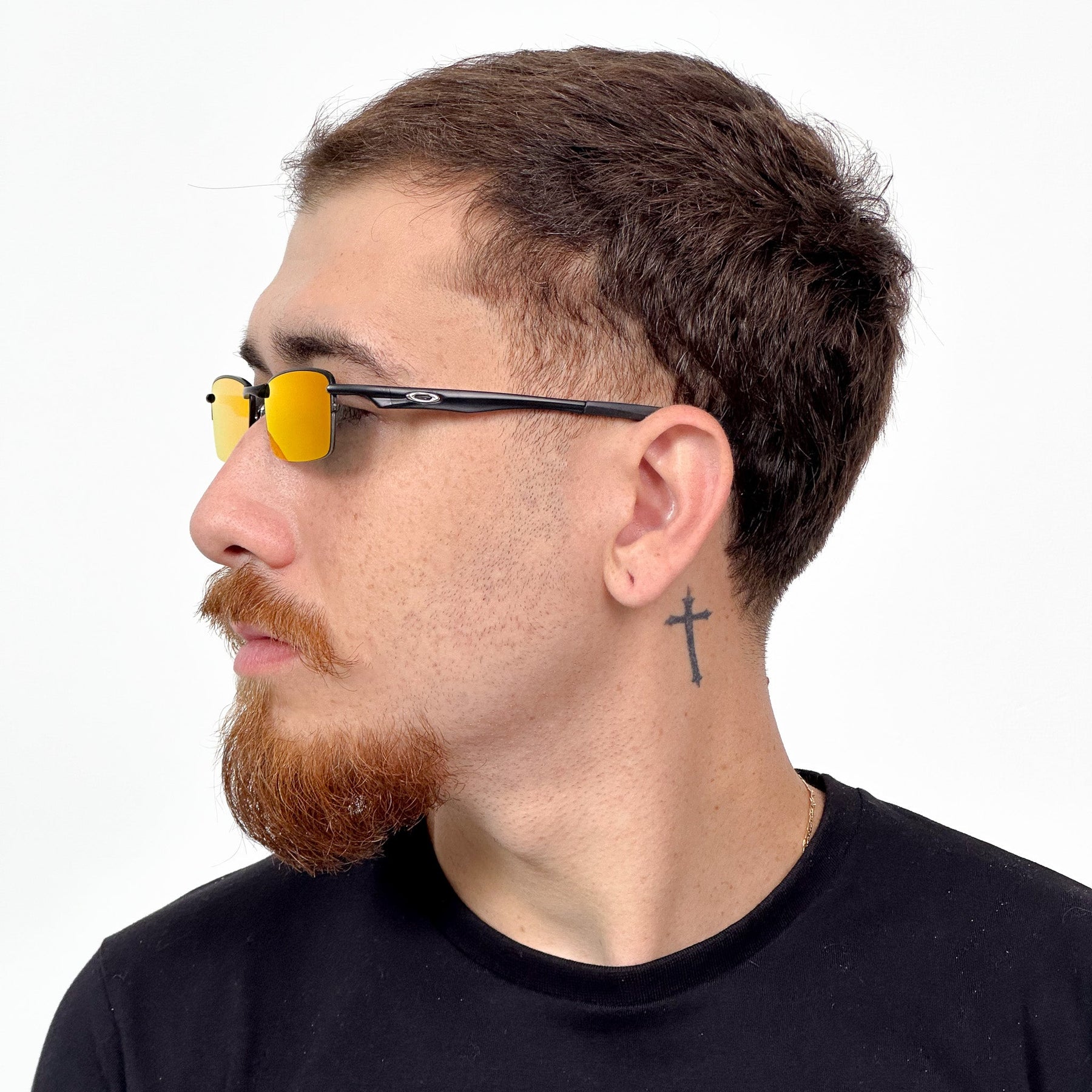 ÓCULOS DE SOL LUPA DO VILÃO PRETO LENTE AZUL ICE THUG