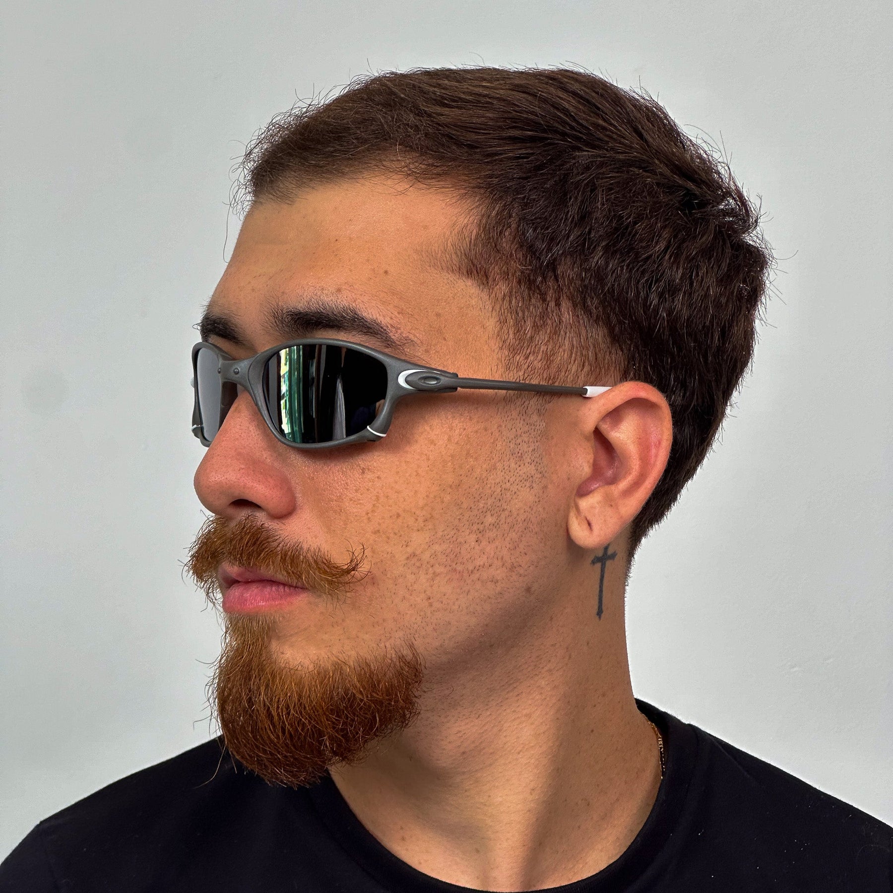 ÓCULOS DE SOL DOUBLE X X METAL LENTE LIQUID METAL BORRACHA BRANCA