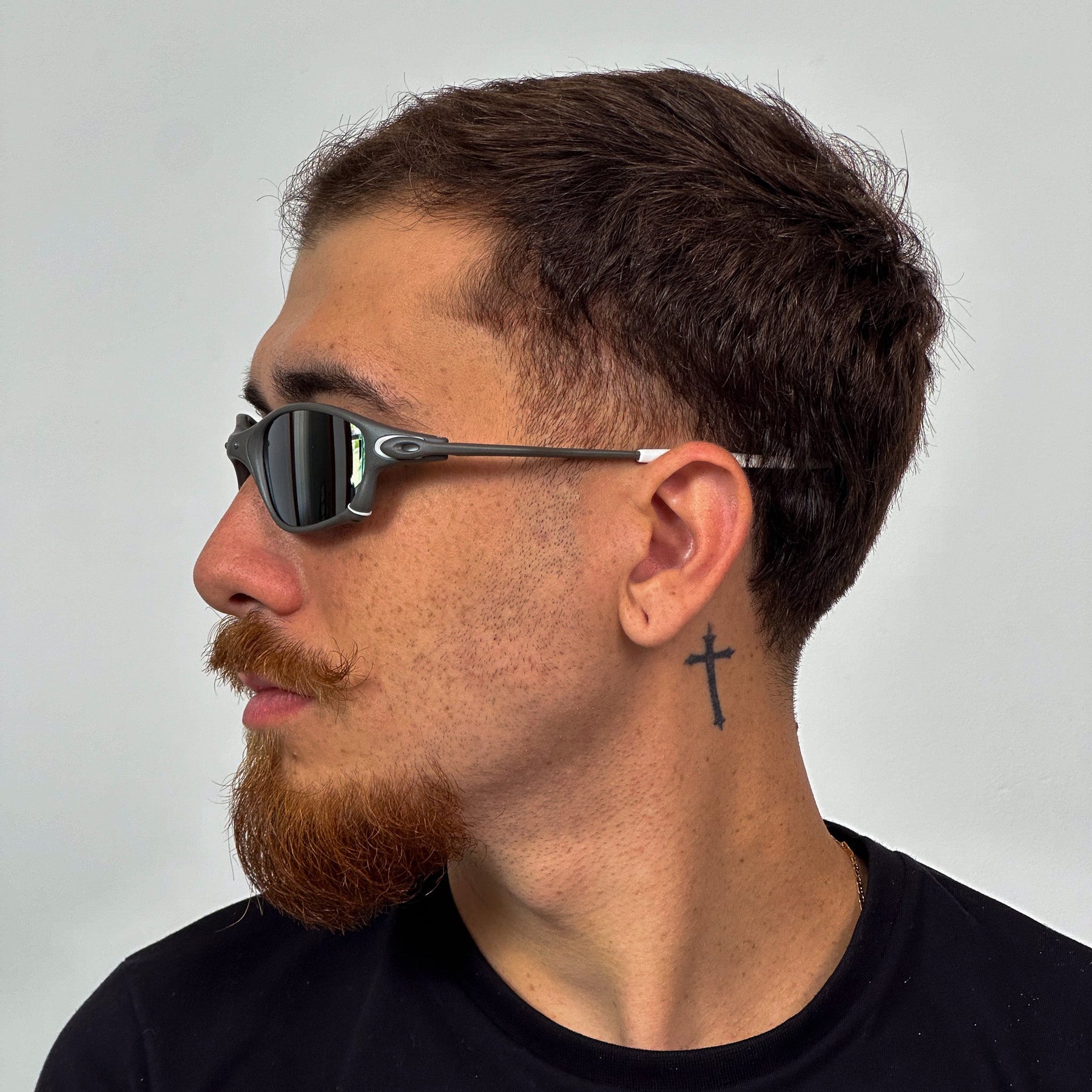 ÓCULOS DE SOL DOUBLE X X METAL LENTE LIQUID METAL BORRACHA BRANCA