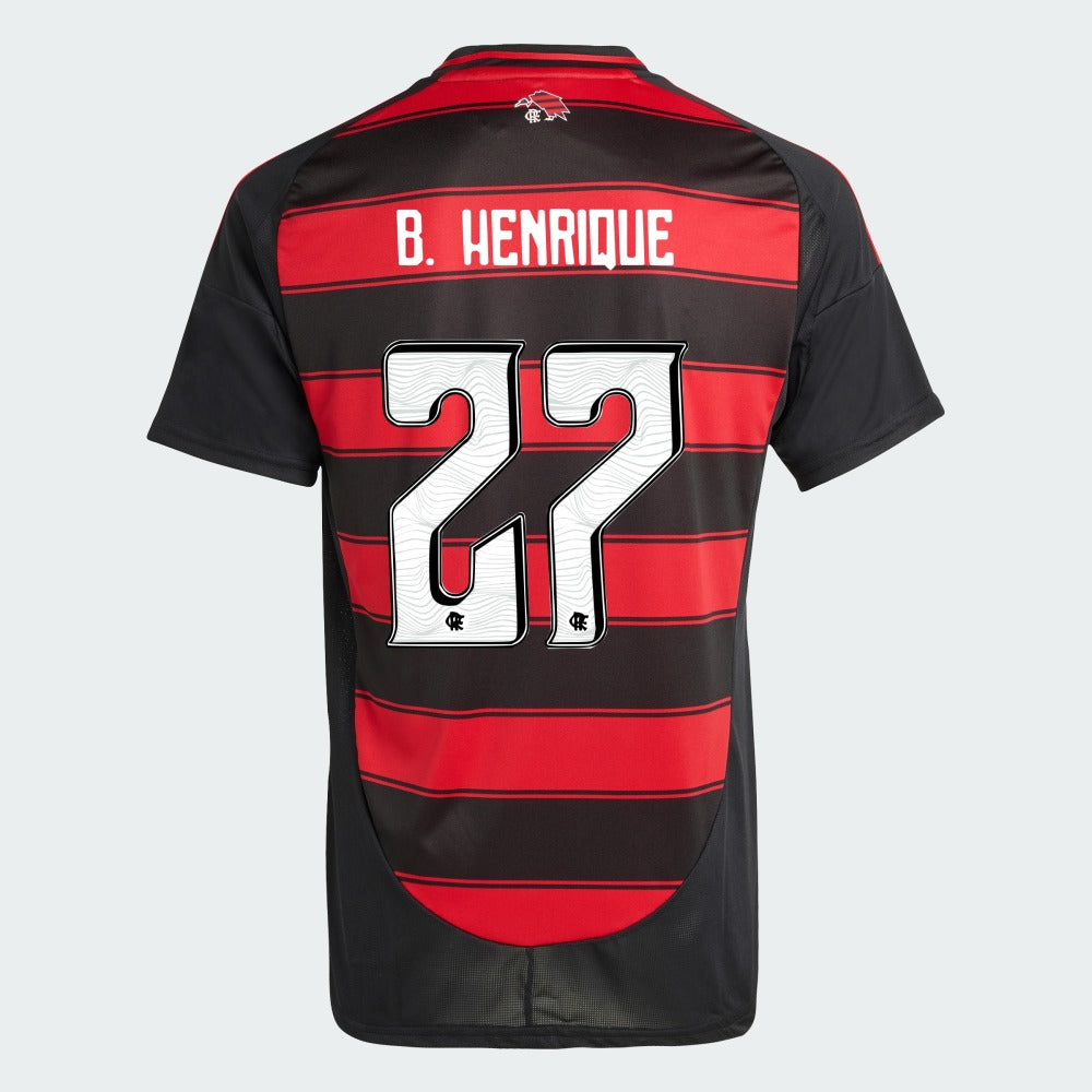 Camisa Adidas Flamengo 2025/26 I B. HENRIQUE N° 27