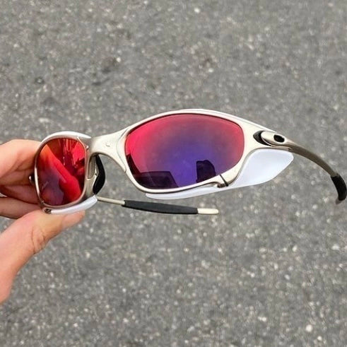 Óculos de Sol Juliet Plasma Tanzanite Premium + SideBlinders Branco