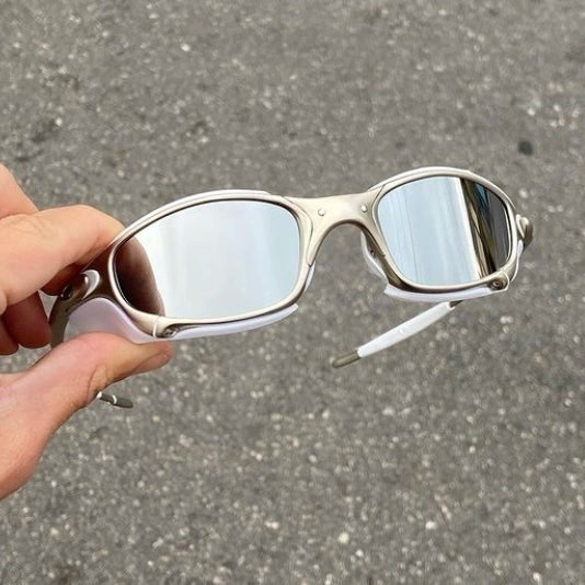 Óculos de Sol Juliet Plasma Premium + Side Blinders + Kit Branca