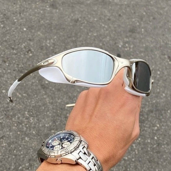 Óculos de Sol Juliet Plasma Premium + Side Blinders + Kit Branca