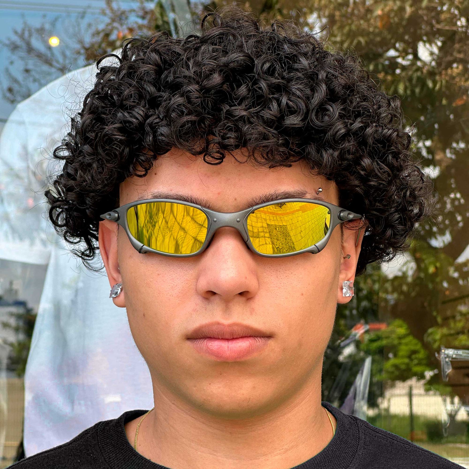 ÓCULOS DE SOL JULIET X METAL LENTE DOURADO