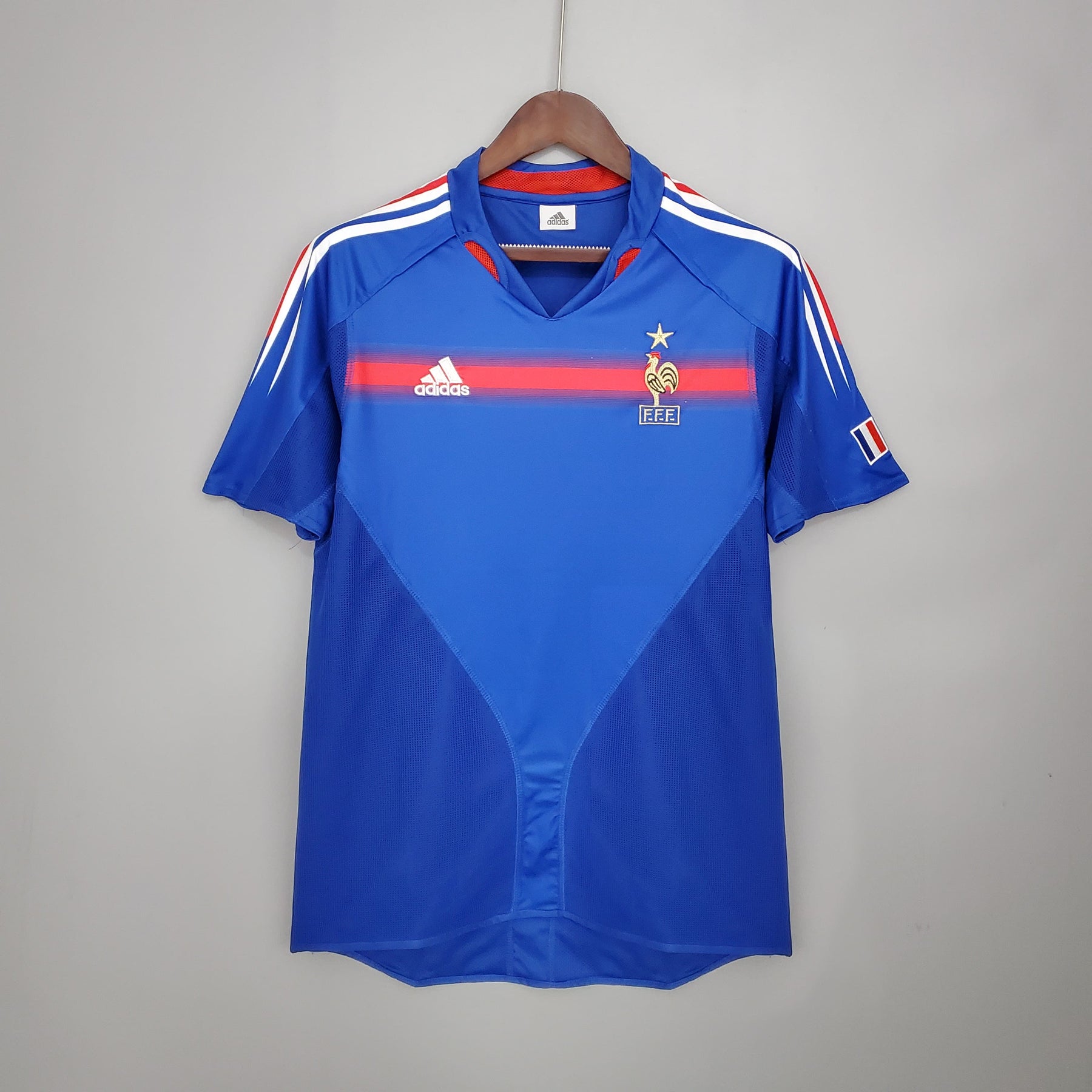 Camisa França Home (1) 2004 Adidas Retrô Masculina
