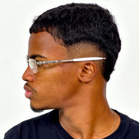 ÓCULOS DESCANSO MOLA PRETO BORRACHA BRANCA