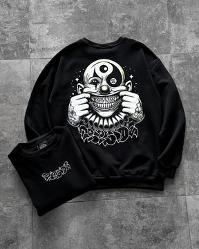 Blusa de Moletinho Careca Palhaço Trip Side “Clown” - Preta